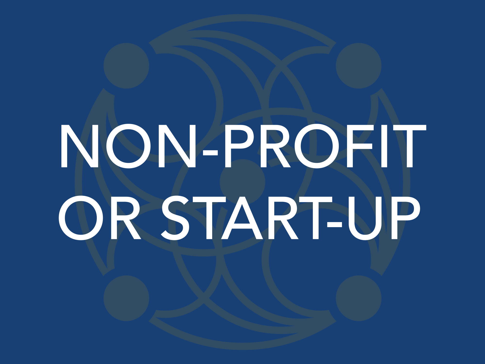 non profit or start up button